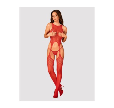 Koronkowe bodystocking erotyczny czerwone  XL/XXL